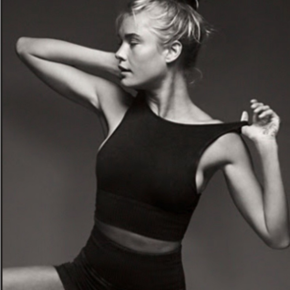 Free People Good Karma High Neck Crop